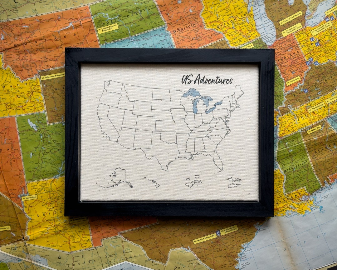 DIY Push Pin Map 8x10 United States - Il 1080xN.5784691958 Kkna 