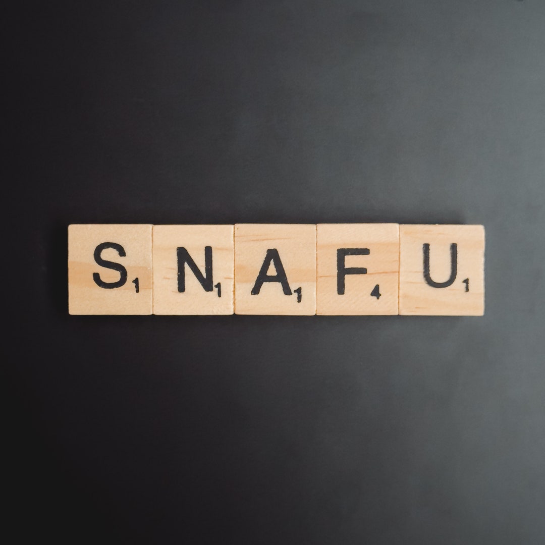 SNAFU Scrabble Wooden Letter Fridge Fun Gift Etsy