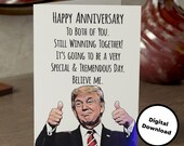 Funny Anniversary Card Printable – Political Parody Card for Couples – Digital Download, Funny Love Card, Gag Gift for Him or Her
