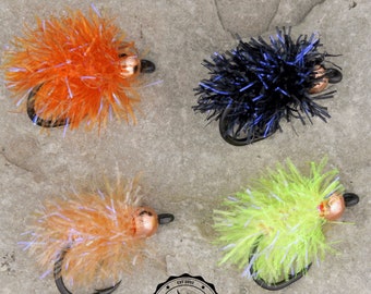 12 UV Estaz Eggs Flies for Trout, Steelhead, and Salmon 4 colors Fall Winter Spring Run - 1 dozen BH or Non Bead Head