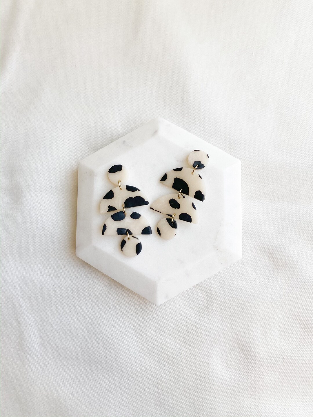 THE Morgan/polymer Clay Earrings/modern Earrings/delicate Style ...