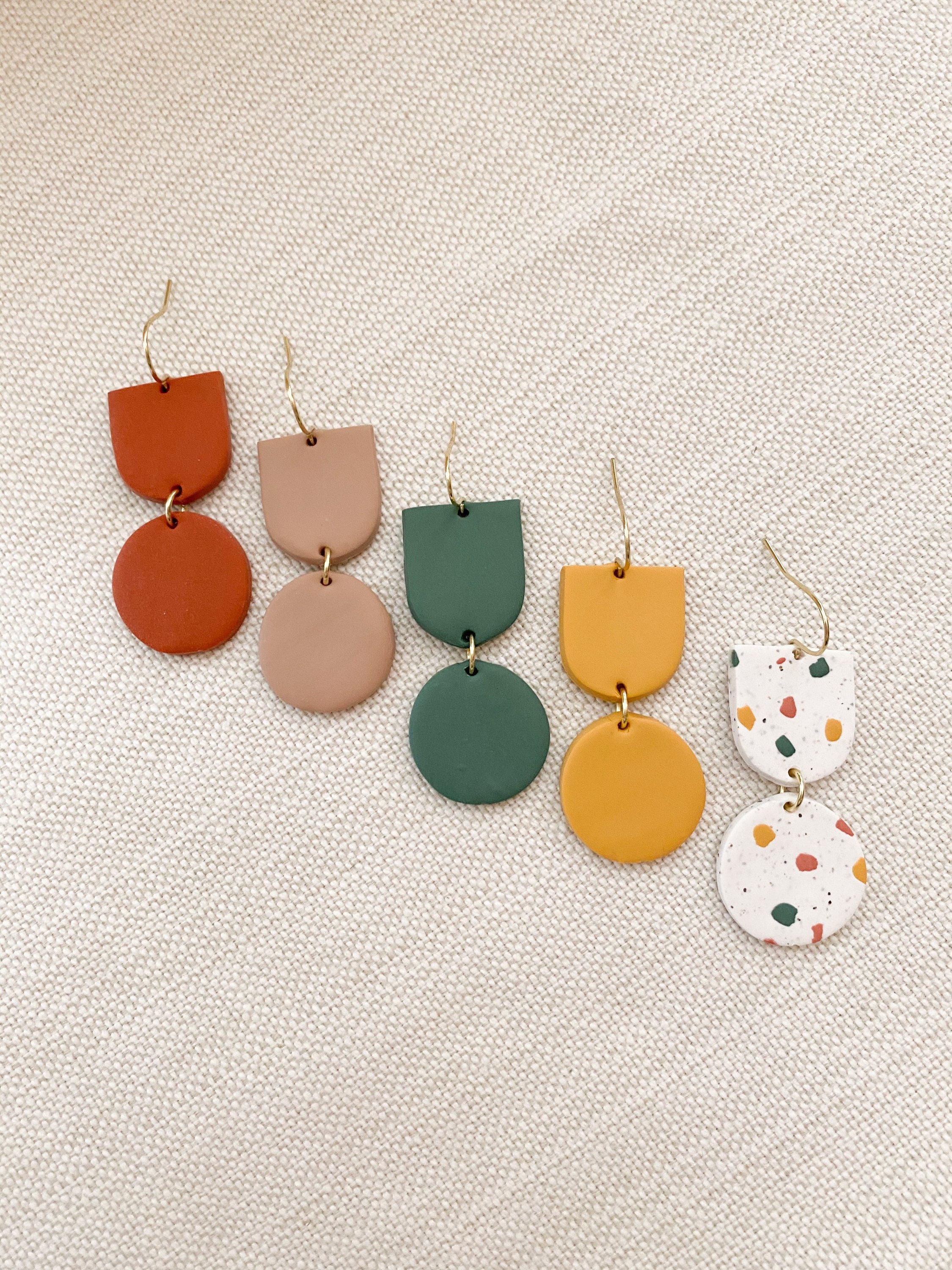 THE PAYTON/Polymer Clay Earrings/Modern Earrings/Delicate Style/Light…