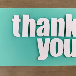 Thank You Pop up Name Card