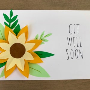 Get Well Soon Pop up Name Card