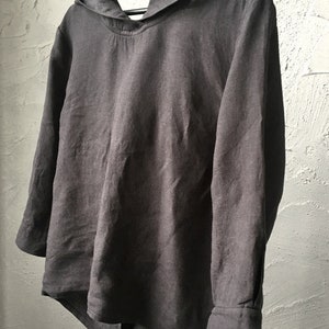 LINEN HOODIE SHIRT / Linen womens sweatshirt/ linen ladies jumper/Women hoodie /15 colors image 7