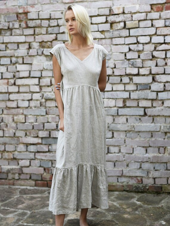 long gown with frills