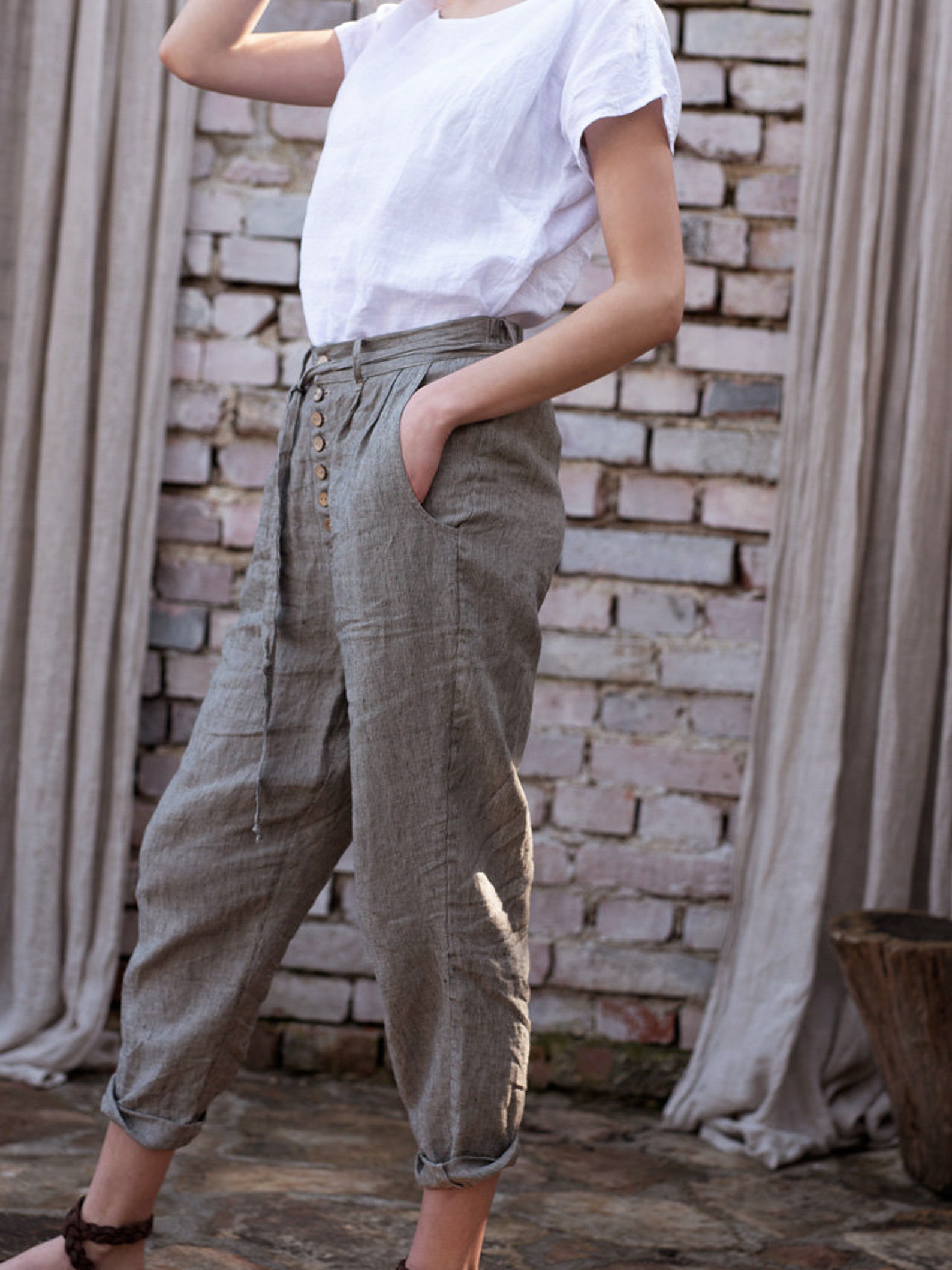 loose linen pants