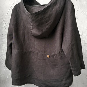 LINEN HOODIE SHIRT / Linen womens sweatshirt/ linen ladies jumper/Women hoodie /15 colors image 6