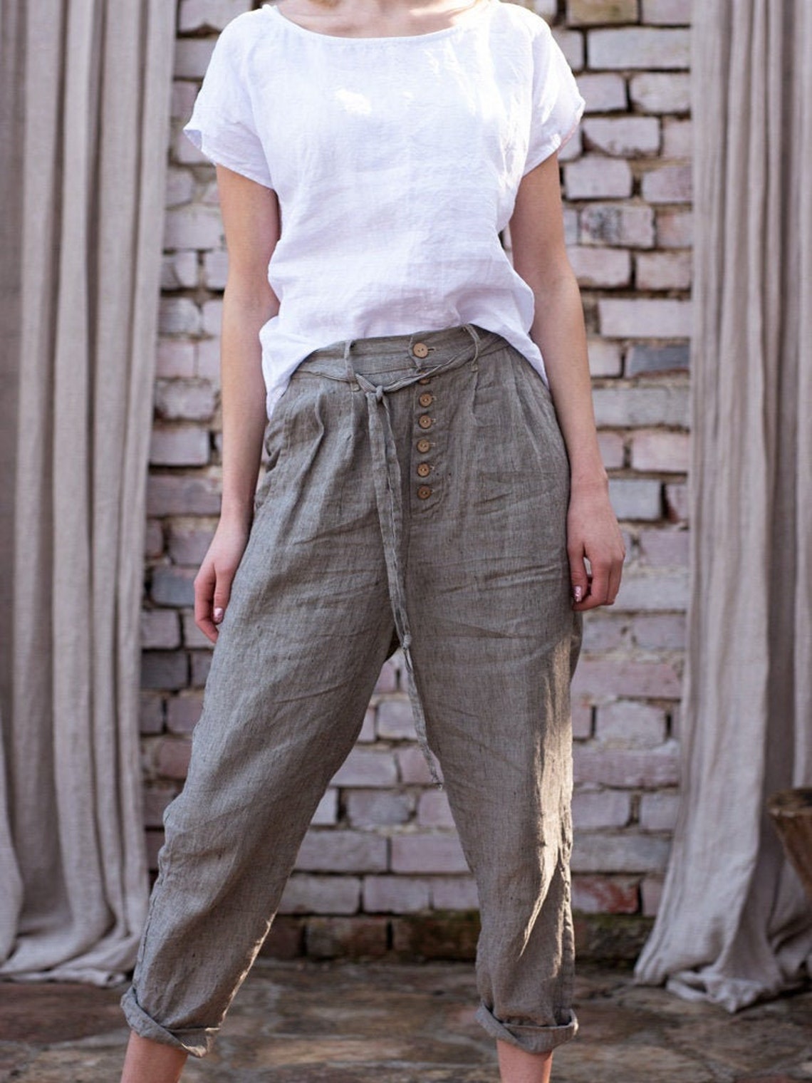 loose linen pants