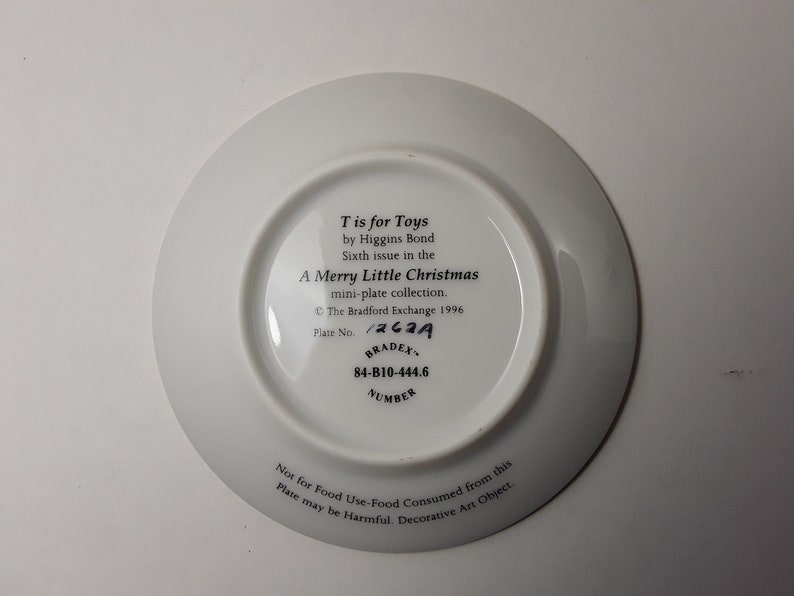 A Merry Little Christmas Mini Plates t is for Toys m is for Mistletoe