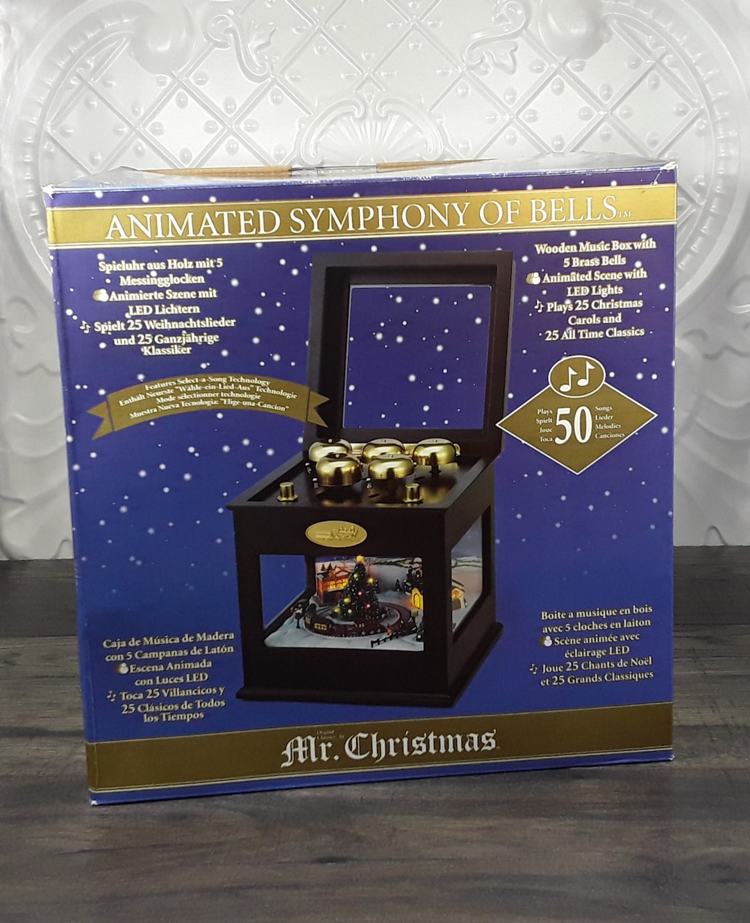 Mr Christmas Animated Symphony of Bells Christmas Music Box With Brass