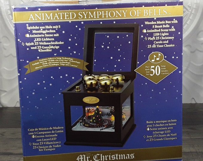 Mr Christmas Animated Symphony of Bells Christmas Music Box With Brass
