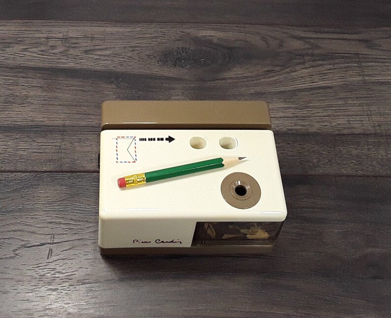 Pierre Cardin 2 in 1 Letter Opener and Pencil Sharpener Manufactured in Hong Kong Vintage image 4