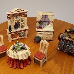 Avon Victorian Memories Collection Replacement Avon Miniature Furniture  Individual Furniture Pieces Doll House Furniture Vintage