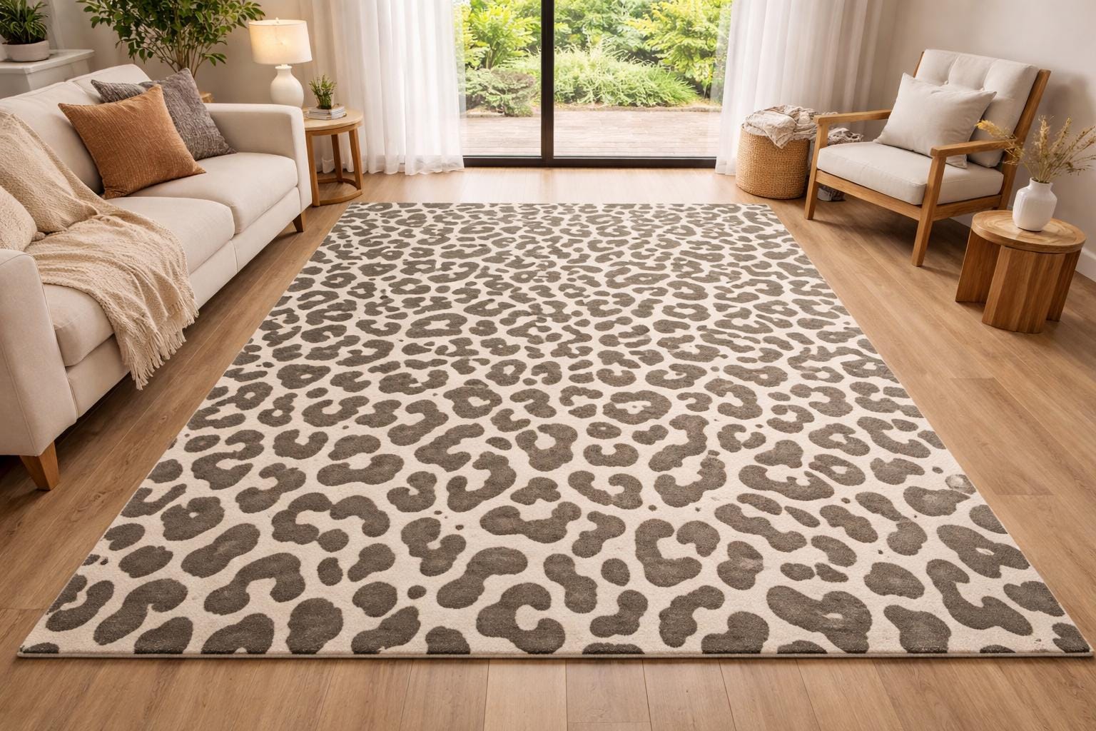 Wool Abstract Animal Pattern Rug Hand Tufted Leopard Print Wool Silk Rug, Modern Animal Area Carpet - Etsy