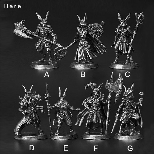 The tortoise and the hare, Miniature Figurine, Board Game Pieces, Metal Deco , Patron saint of the Enchanted Forest, wargames miniatures