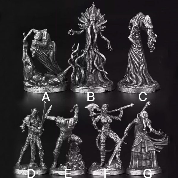Baldur's Gate, Board Game Pieces , Miniature Figurine, Metal Sculpture, Mens Valentines Gift, wargames miniatures, Humanoid Figurine