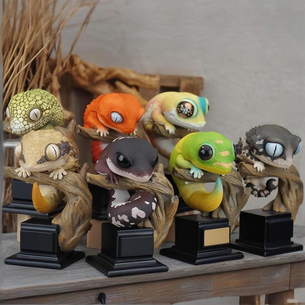 Geckos de resina / Lagarto doméstico / Tipo 3
