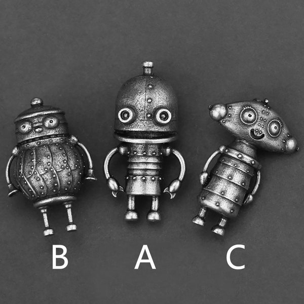 Keychains for fans of Machinarium, Game figure, Metal robot , Metal Decoration, Humanoid Figurine