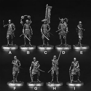 Skeleton Soldier | Undead Warrior | Metal Figurine | Board Game Pieces | 9pcs | Humanoid Tabletop Figurine