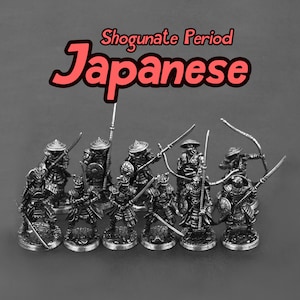 Japanische Shogunate-Periode | Figur Eines Samurai | Buschido | Brettspielfiguren | Metall Skulptur | Humanoide Tabletop Figur