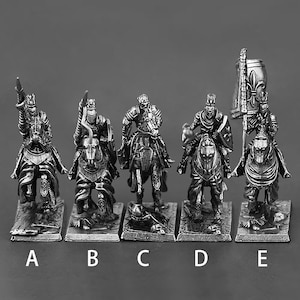 Cupronickel Knight Figurine | Medieval Wargame Miniature, 52mm