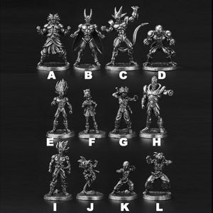 Anime characters | Game Character Model | Board Game Pieces | Metal Sculpture | 10pcs | Metal Deco | Humanoid Figurine