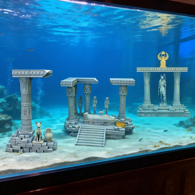 Ancient Egyptian Palace Ruins, Resin Model Kit - Unique Terrain for D&D Wargaming, Fantasy Diorama or Stunning Fish Tank Decoration image 1