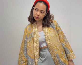 KIMONO LARAS | batik outer jacket with indonesian batik print