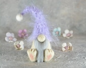 Felted gnome - Purple gnome - 3 quot gnome doll