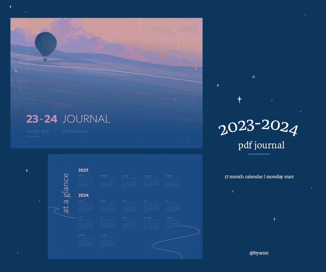 20232024 Journal 17 Month Planner/calendar iPad Etsy
