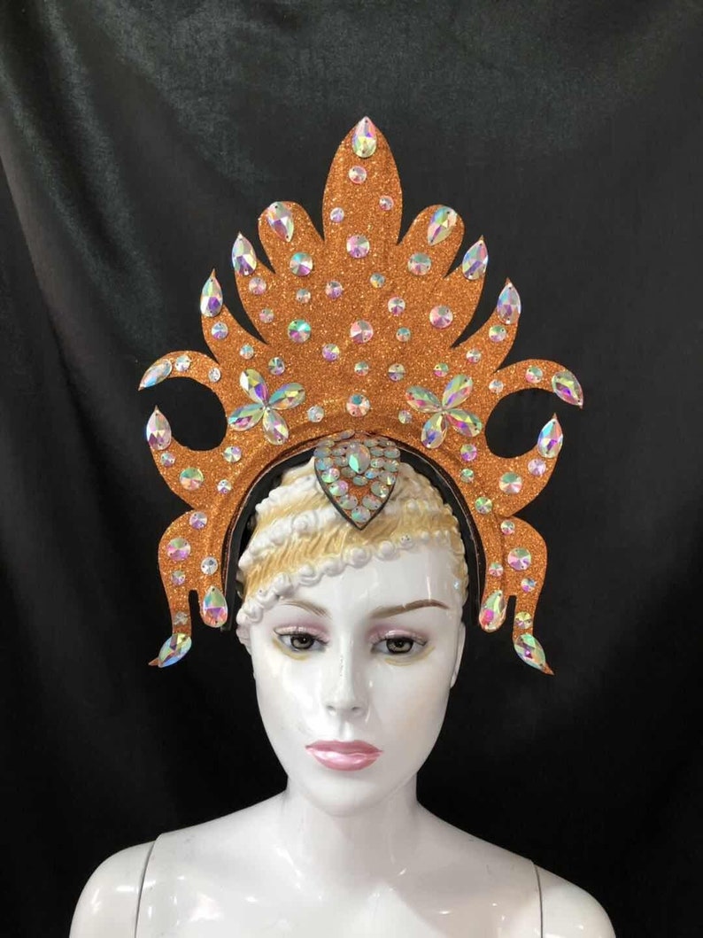 Showgirl Dance Headdressplastic Feather Headdress Headpiece Etsy