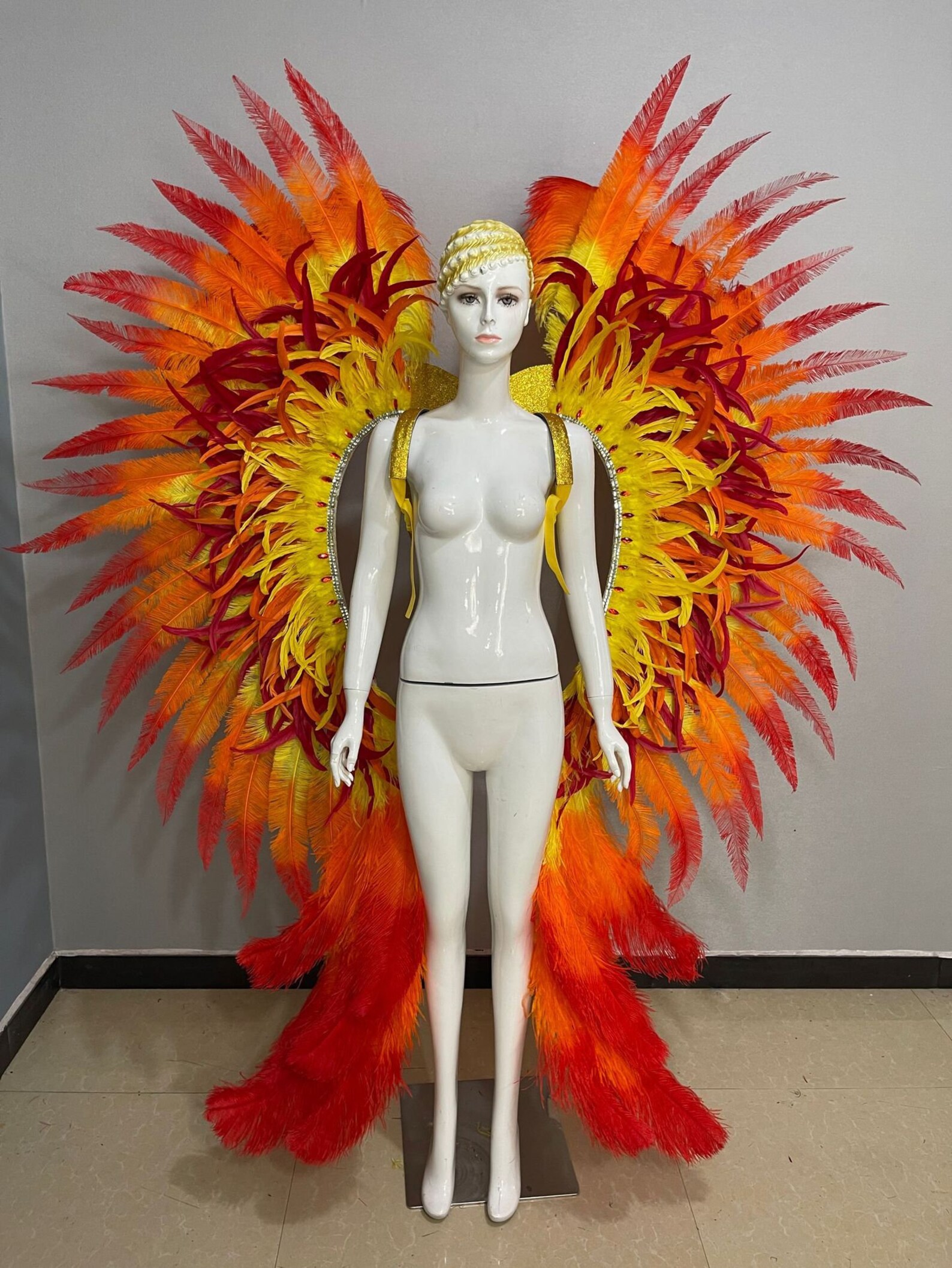 Feather Festival Wings Feather Shoulderpiece Feather Etsy