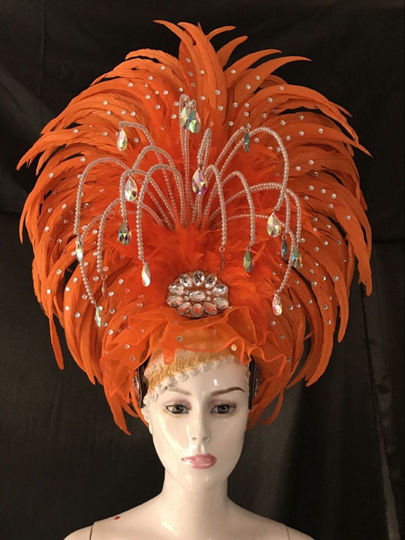 Feather Headdress Feather Headpiece Samba Headdresscosplay Etsy