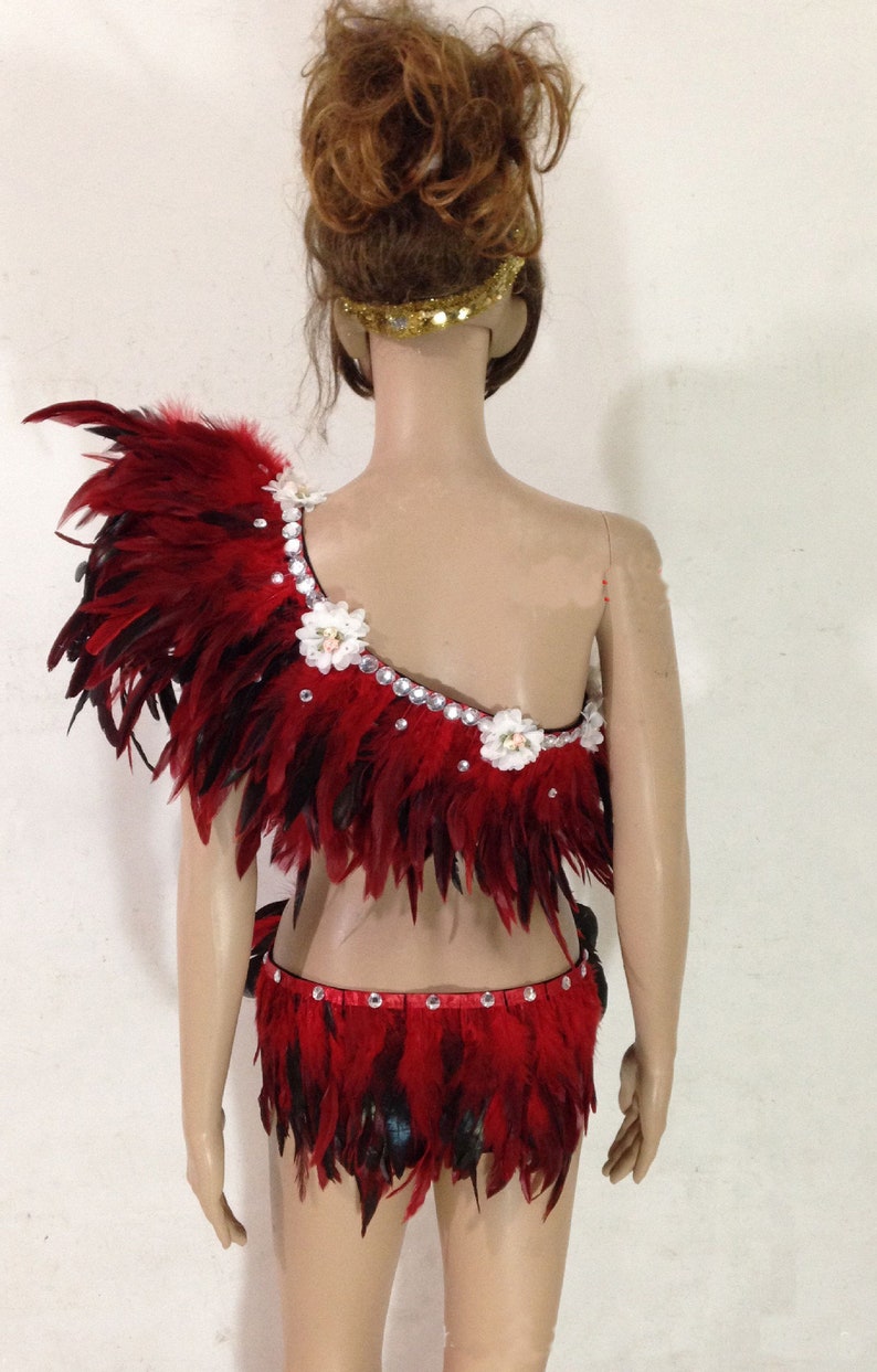 Dance Clothing Showgirl Dance Costume Set Mardi Gras Etsy