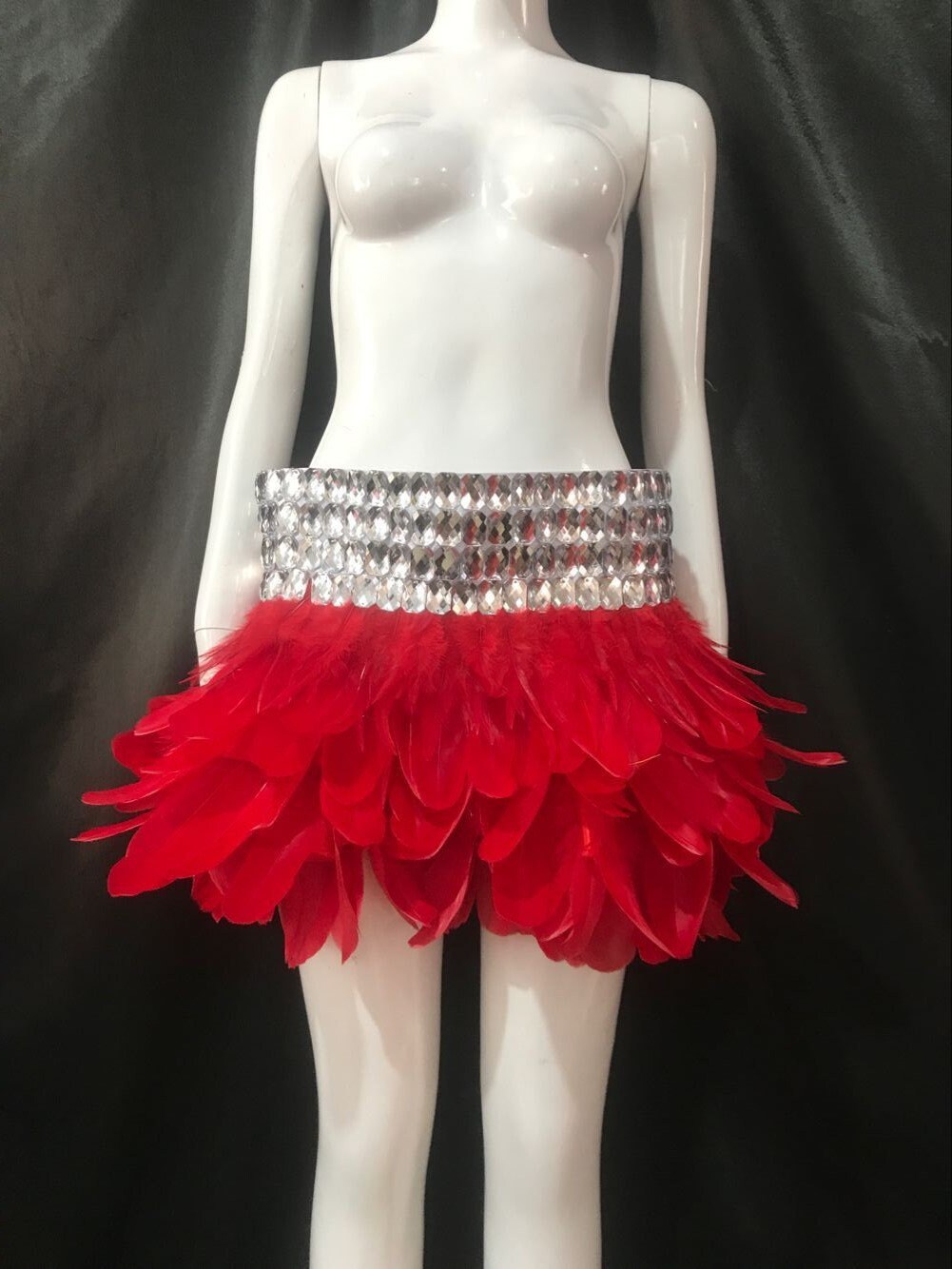 Feather Skirt Feather Samba Clothing Showgirl Dance Costume Etsy