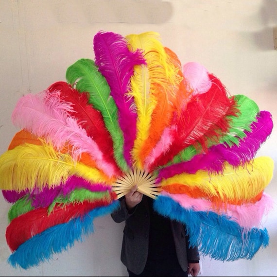 Feather Fan Dance Costume Set Etsy