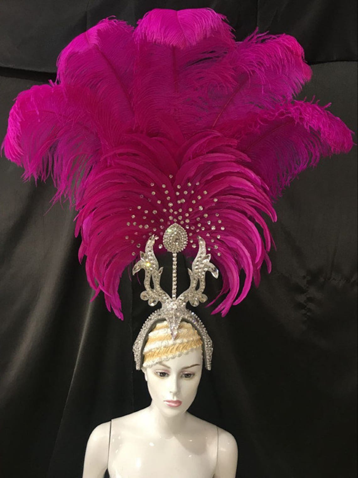 Tocado pluma tocado de plumas Carnaval traje de baile de Etsy España