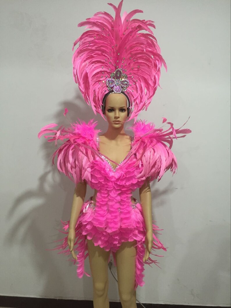 Dance Clothing Showgirl Dance Costume Set Mardi Gras Etsy
