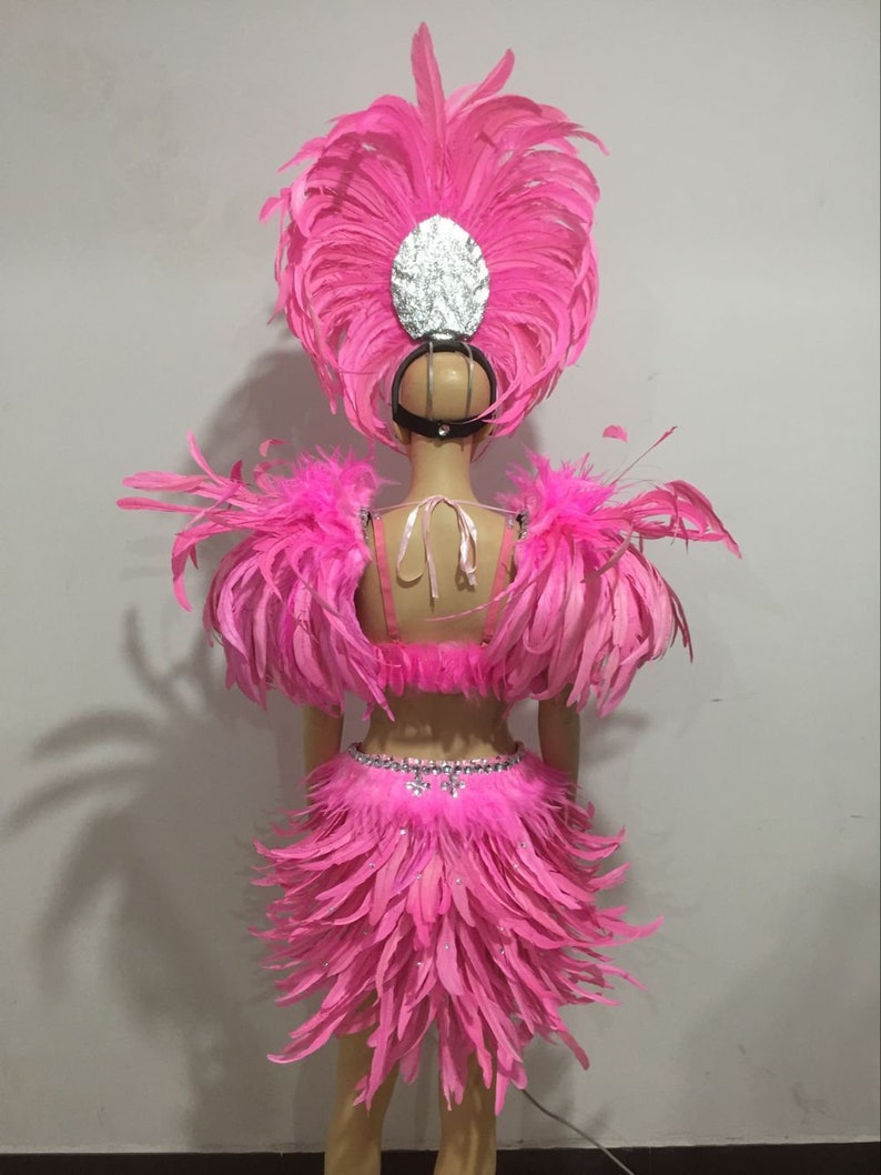 Dance Clothing Showgirl Dance Costume Set Mardi Gras Etsy
