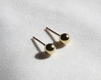 14k Solid Gold Earrings, Gold Ball Earrings, 4mm Ball Earrings, 14k Gold Ball Studs, Solid Gold Earrings, Simple Gold Earrings, Studs