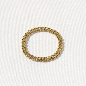 Gold Chain Ring, 14k Gold Filled Ring, Gold Ring, Gold Chain Ring, Chain Ring, Curb Chain Ring, Cuban Link Ring, Cuban Chain Ring
