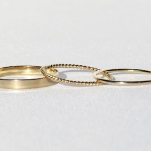 Set of Rings, Thick Gold Ring, Gold Ring, 14k Gold Filled Ring, Gold Stack Ring, Simple Gold Ring, Stacking Ring, Thick Ring, Wedding Band