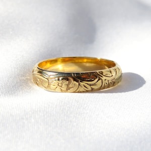 Bague en or 14 carats, bague en or, bague en or épais, bague superposée en or, bague en or simple, bague superposée, bague épaisse, alliance, or