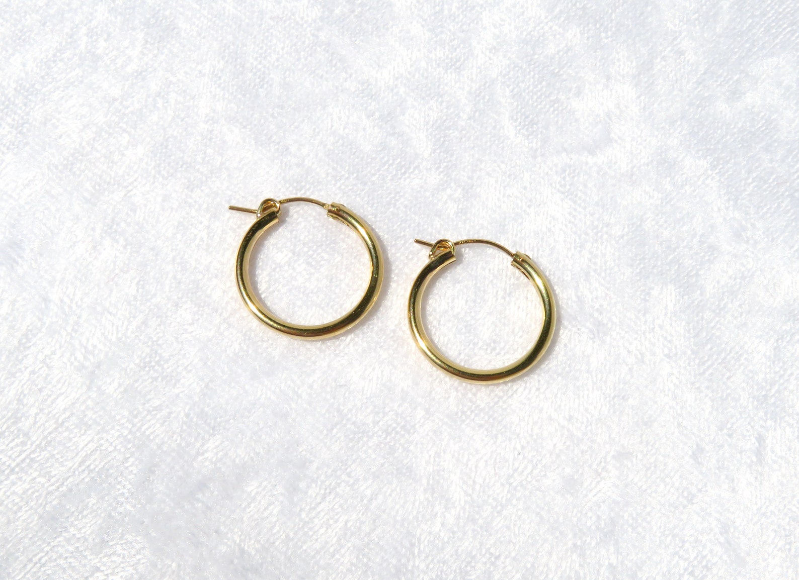 Chunky Gold Hoop Earrings 14k Gold Filled Chunky Gold Hoops Etsy