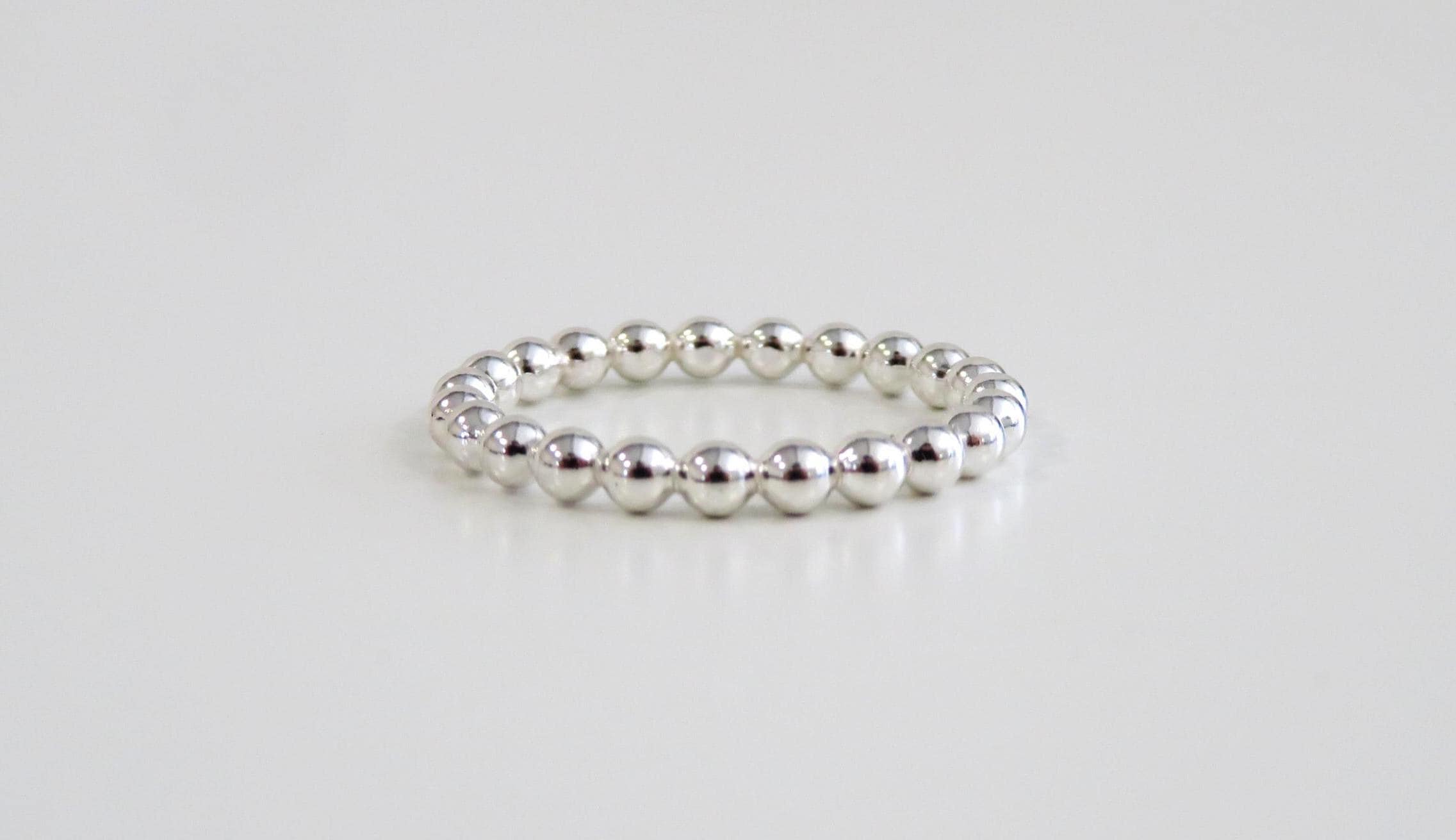 Silver Beaded Rings Silver Bead Ring, Silver Ring, Bubble Ring, Bead Ring, Silver Bubble ...