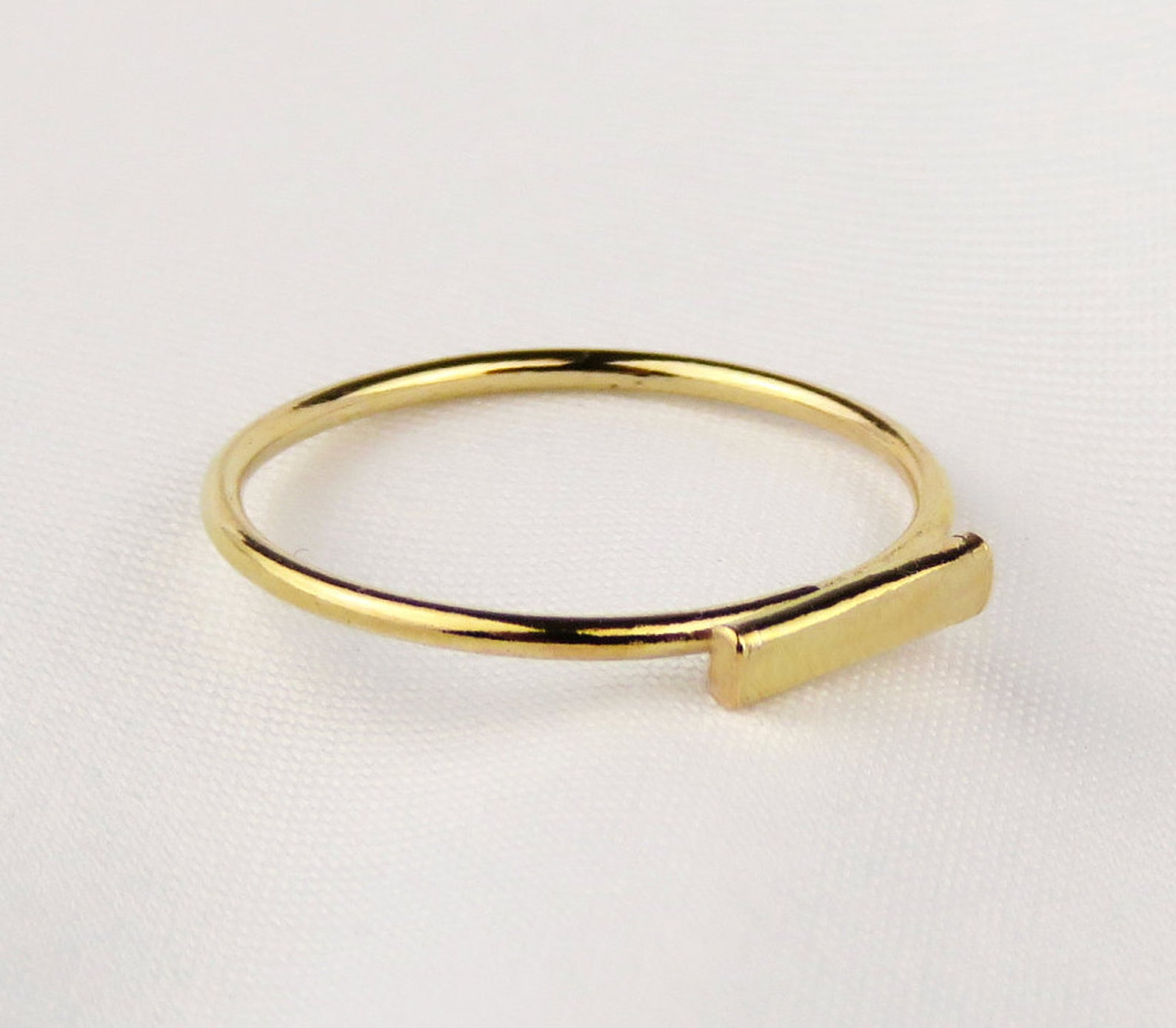 Gold Ring Gold Bar Ring 14k Gold Filled Ring Bar Ring Etsy