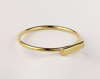 Gold Ring, Gold Bar Ring, 14k Gold Filled Ring, Bar Ring, Stacking Ring, Minimalist Ring, Stackable Ring, Bar Ring Gold, Simple Gold Ring