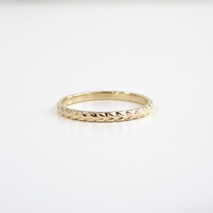 14k Gold Ring, 14k Gold Pattern Ring, Solid Gold Ring, Gold Stack Ring ...