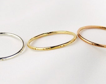 Thin Ring, Thin Rose Gold Ring, Stacking Ring, Simple Gold Ring, Thumb Ring, Minimalist Ring, Stackable Ring, Stack Ring, Gold Ring
